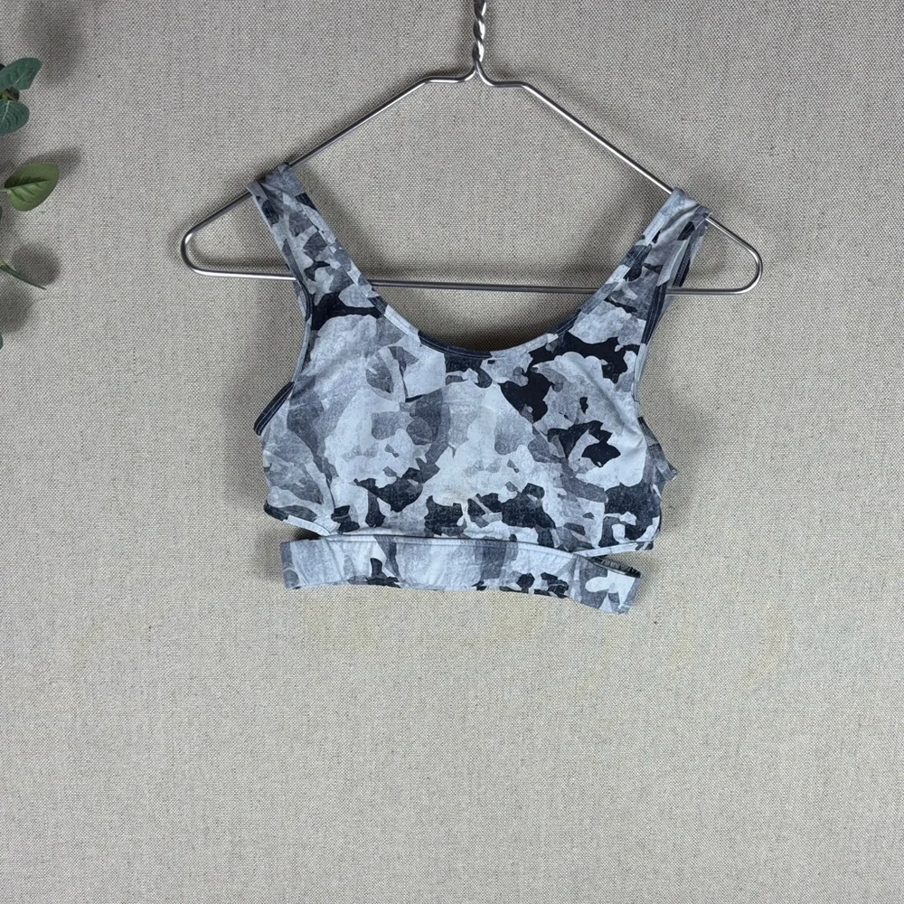 Varley > Gray Black Camo Sports Bra Extra Small - Picture 1 of 7
